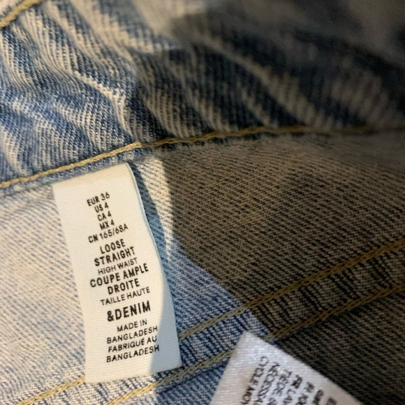 H&M high waist straight loose jean 4 - Picture 3 of 4